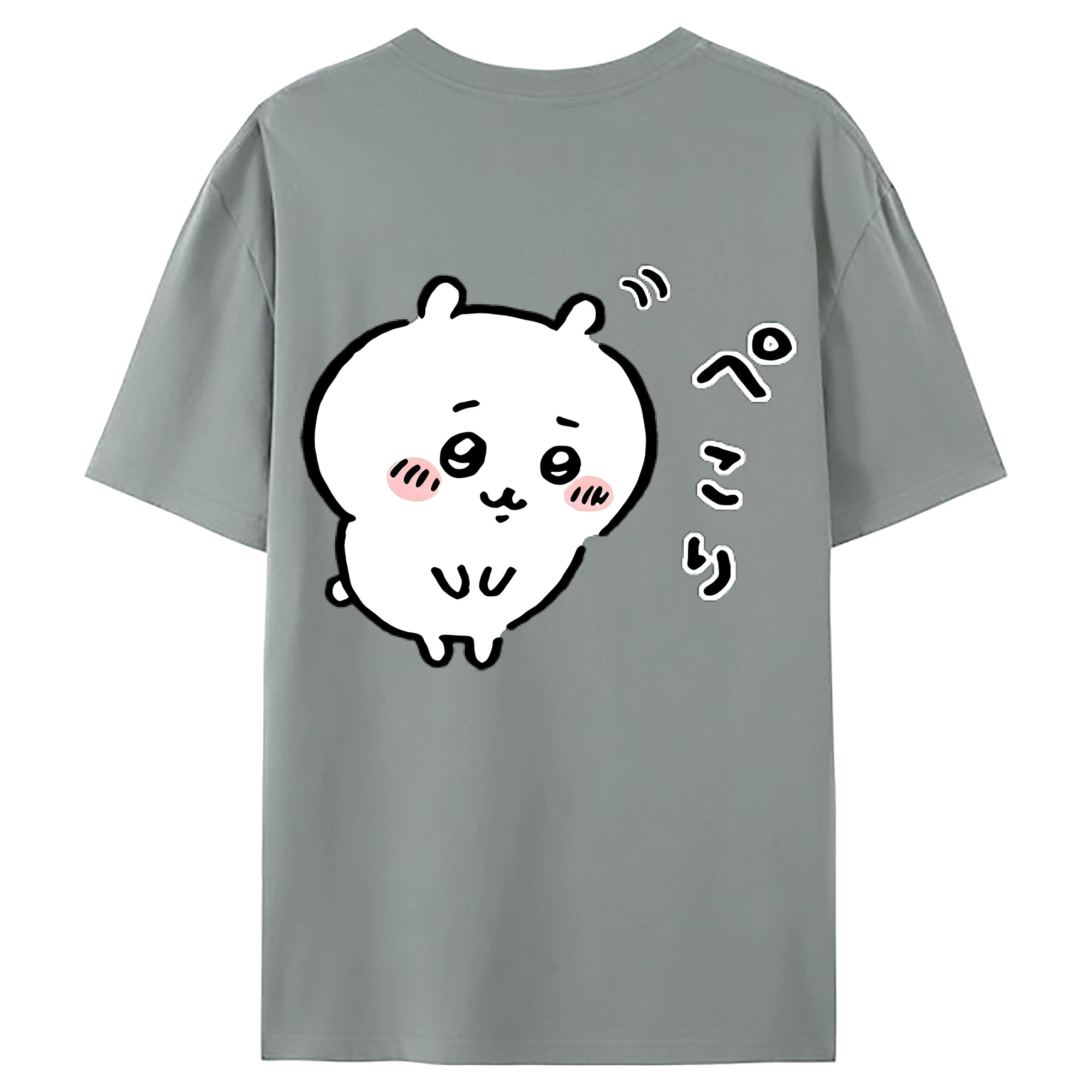 （画像用） ちいかわ ちいかわ Chii-kawa chiikawa 綿100％ メンズ半袖Tシャツ（バックプリント） 通気性